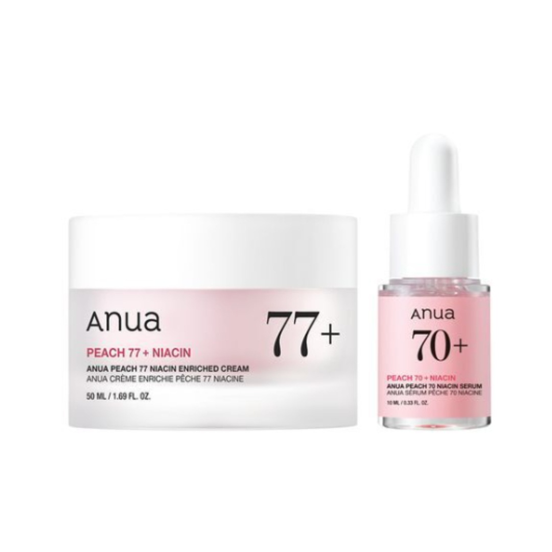 【リニューアル】 桃77 ナイアシンリッチモイスチャークリーム 50ml+桃70％ナイアシンセラム10ml
