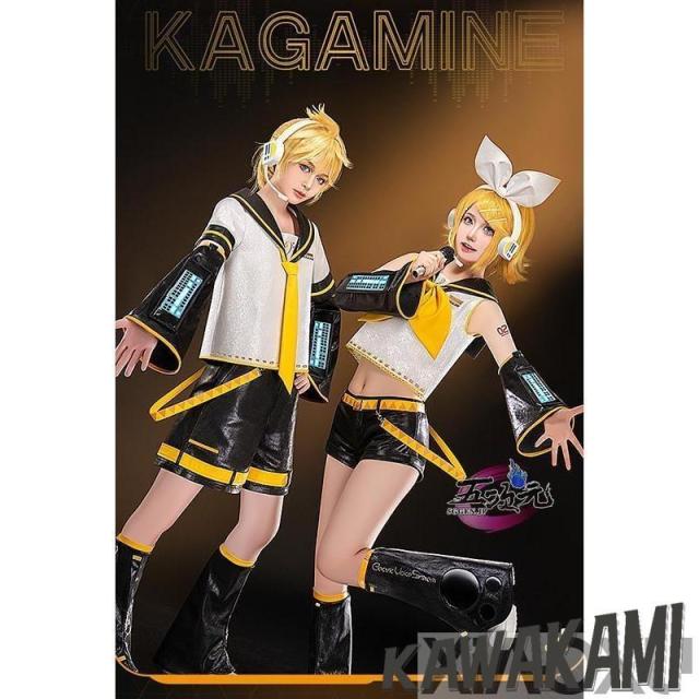 初獣猫　ボーカロイド　鏡音リン・レン　コスチューム　通常V　コスプレ衣装