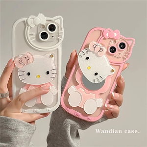かわいい キティ iphoneケース iphone15ケース iPhone14/13/12/11 ケース 14PRO PROMAX 韓国スマホケース