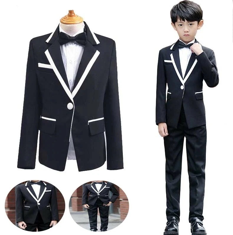 【最安値挑戦】子どもスーツ 上下セット 男の子スーツ パーティー 礼服 キッズスーツ ベビー フォーマルスーツ 子供 男の子 七五三 結婚式スーツ 4点セット ジャケット+パンツ+シャツ/ベスト+蝶結