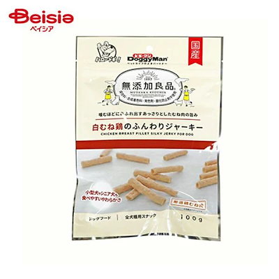 他サイト： ドギーマン 無添加良品 白むね鶏のふんわりジャーキー 100g ×6 ペットの商品画像