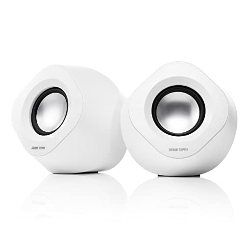 サンワダイレクト PCスピーカー 3WAY接続(Bluetooth / 3.5mm / USB) パッシブラジエーター搭載 10W LED搭載 コントロー ラー付き 白 400-SP108