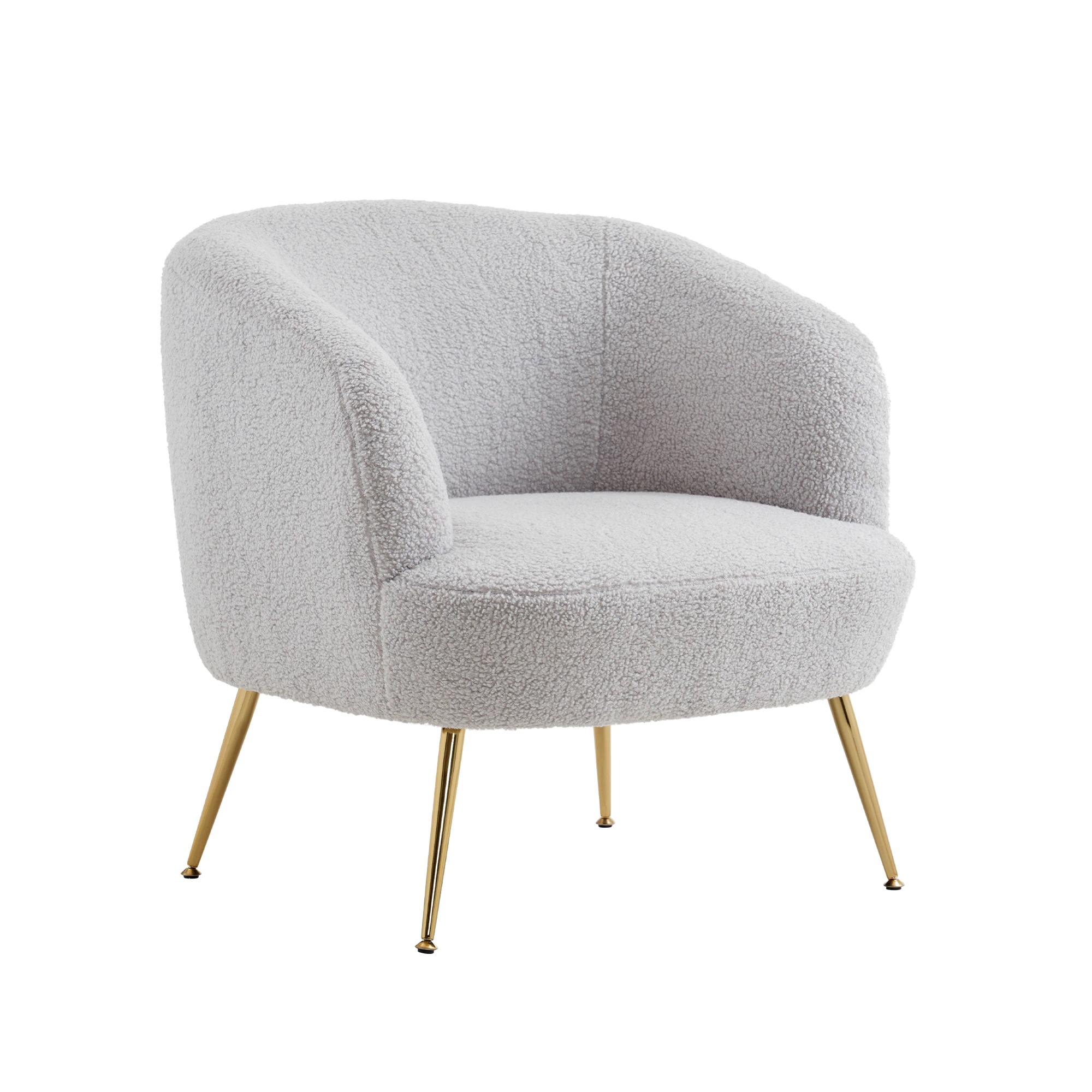 478【新品】【グレー】ソファ チェア 一人掛けソファ リビングチェア ふんわり 柔らかい アジャスター付き レトロ かわいい モダン