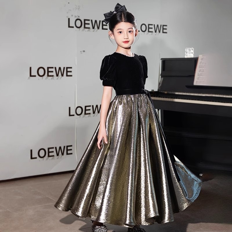 【2枚購入で 3oo円OFF】子供のホストドレスガールズピアノパフォーマンスコスムビッグチャイルドバイオリンドレス