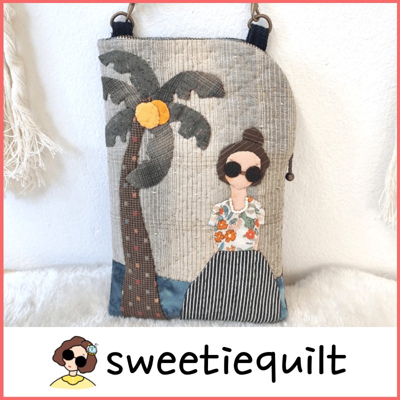 【sweetiequilt】 かばん作り バック作り DIYキットパッケージ　アロハクロスバック　韓国大人気　恋人プレゼント　キルト　キルティング かばん パッケージ 手作り／記念日プレゼント