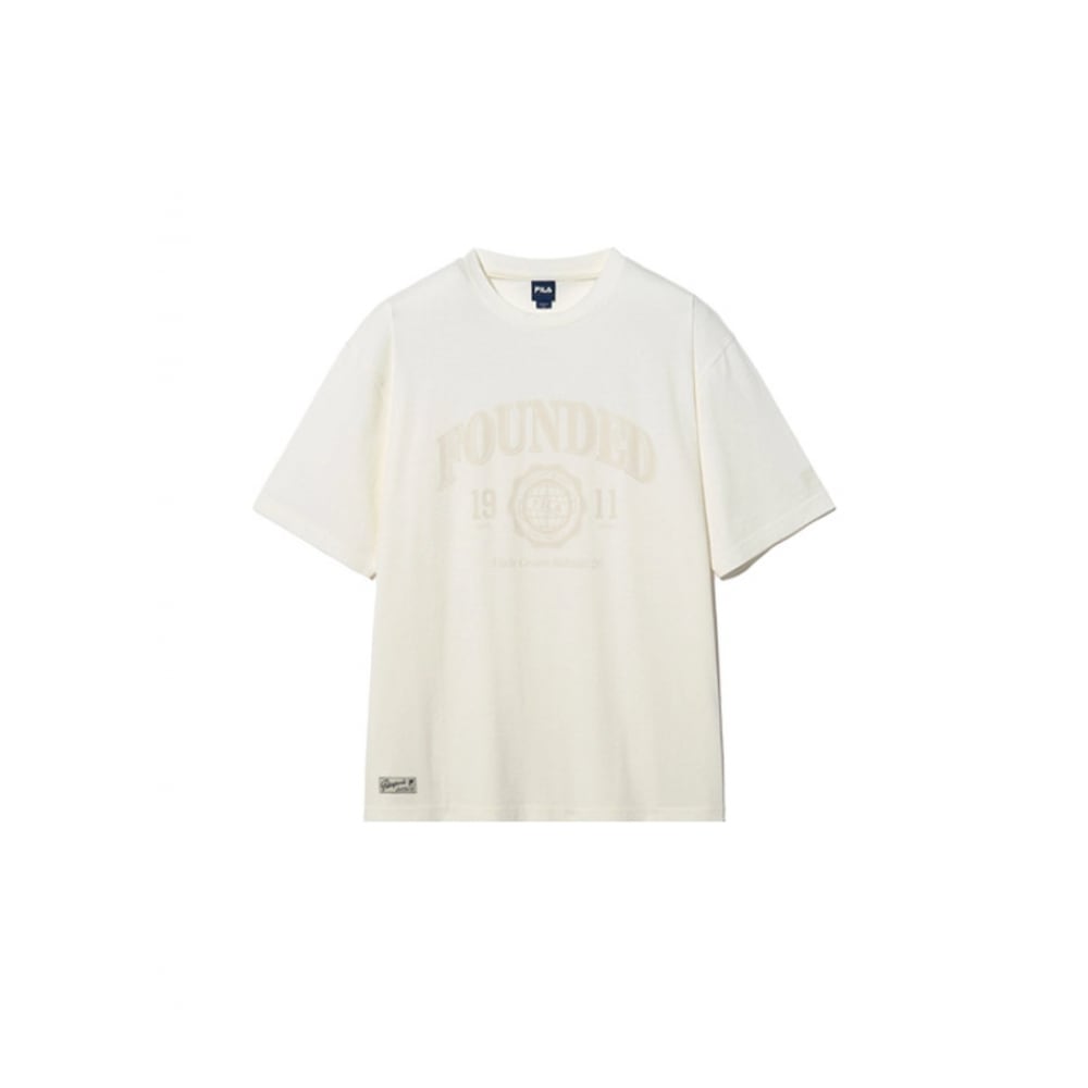 フィラ FS2RSH2113X-OWH ユニセックスピグメントウォッシュショートスリーブ T シャツ