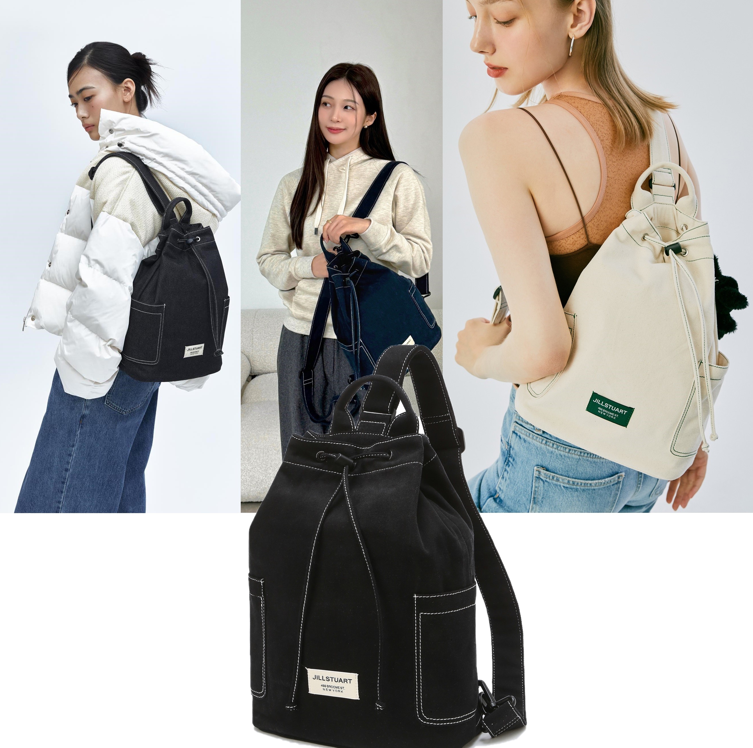 [JILLSTUART]韓国人気[ジェラート]キャンバスステッチスリングバック