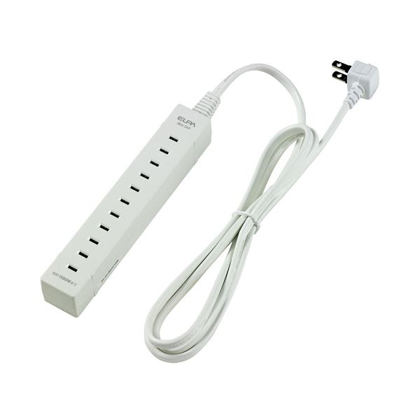 （まとめ）ELPA フリー挿し込み式スリムタップ5個口 1.5m WL-5015B(W) 1個(×3セット)