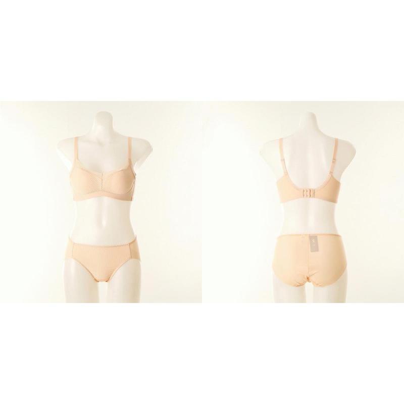 Cカップ 25AW モールド プリカット 副乳カバー ノンワイヤー ブラジャーショーツ SET VBRQ377CSG