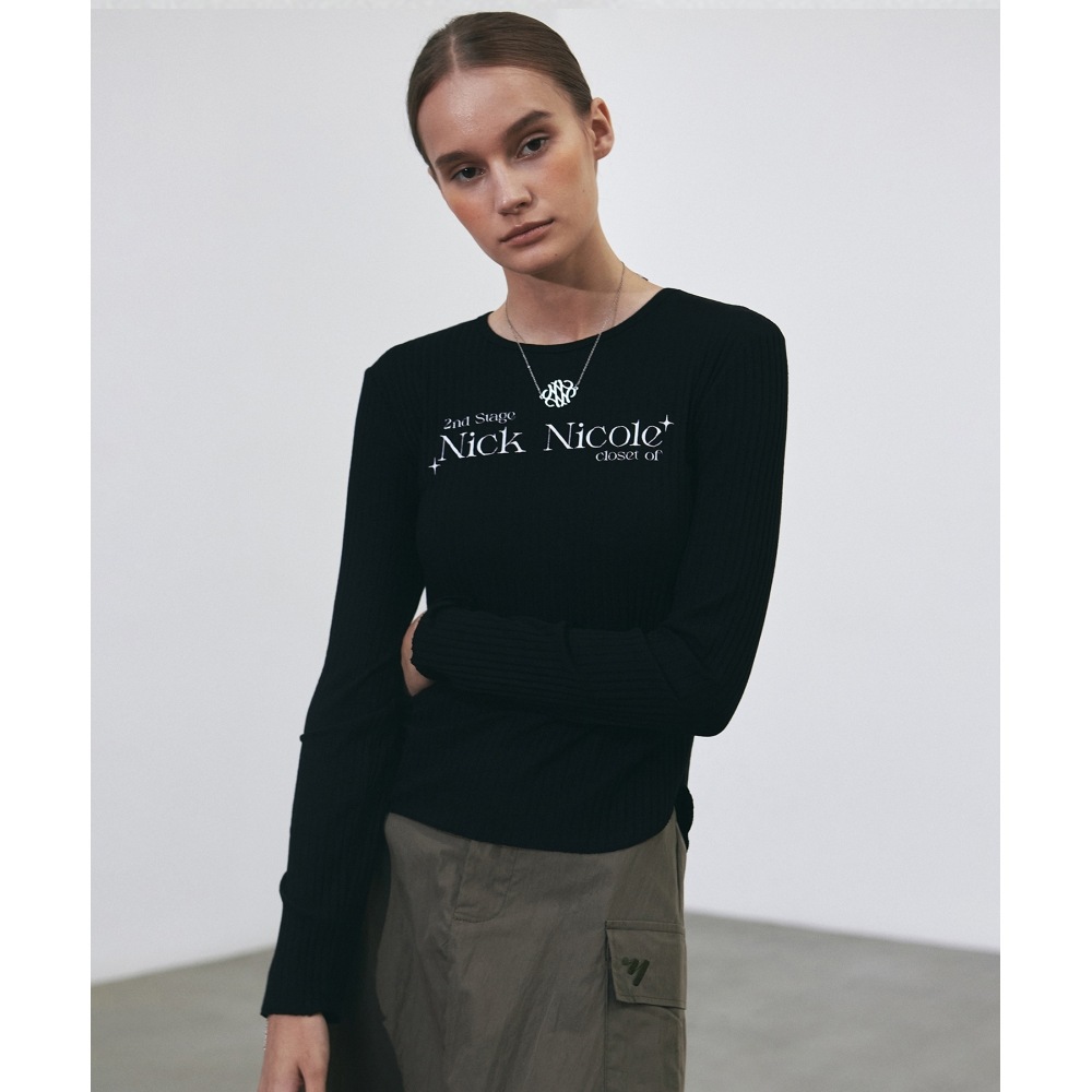 ニック&ニコールニコールクローゼット LS トップ_ブラック