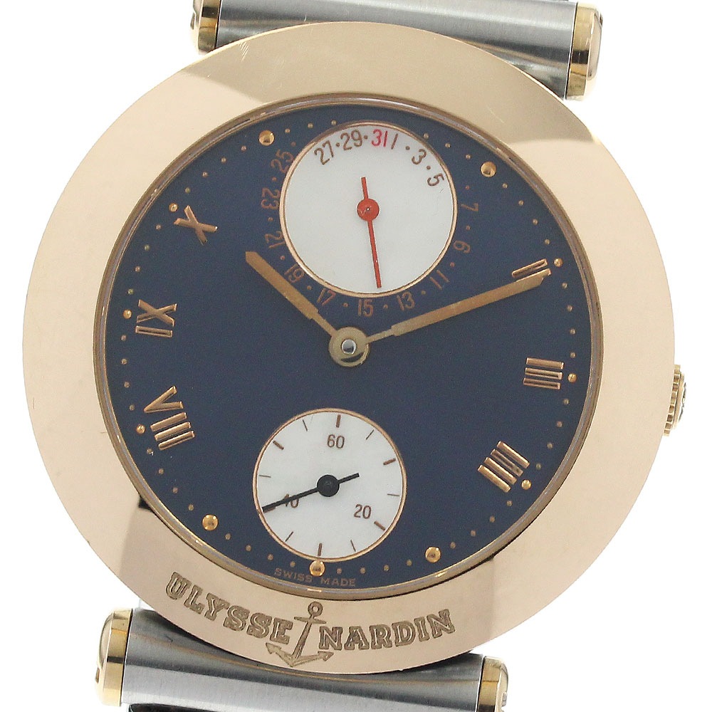 ユリス・ナルダン Ulysse Nardin 155-22 ニュートン デイト 自動巻き メンズ _943066【中古】