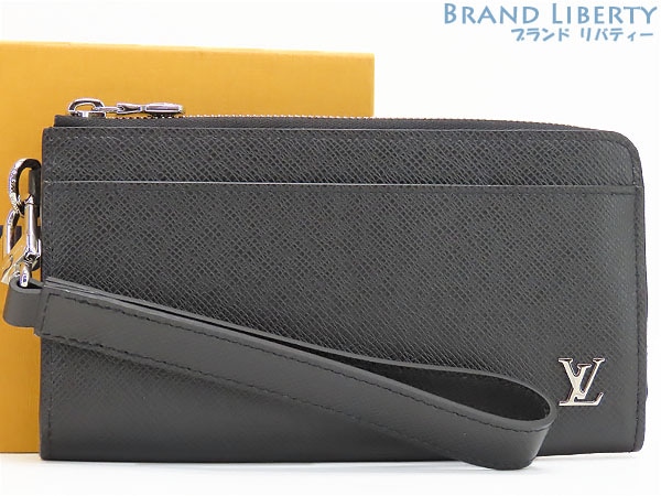 新古品ルイヴィトンタイガジッピードラゴンヌL字ファスナー長財布ストラップ付きブラックM69409