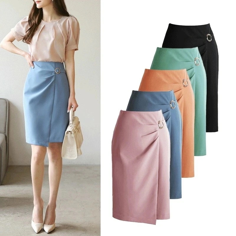 【2枚購入で100円OFF】タイトスカート 裏地付き スカート ひざ丈/レディース/ロング /スカート/ ミディアム丈　ハイウエスト/通勤/オフィス/フォーマル/ビジネス/就活/大きいサイズ/ストレッ