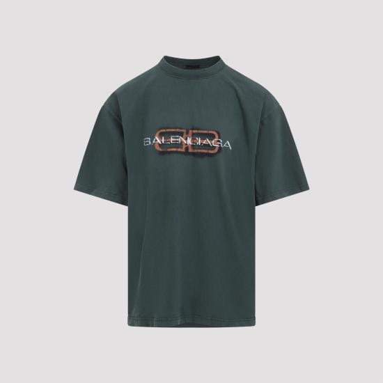 BALENCIAGA Men T-Shirts 764235 TTVD6 3004 DARK GREEN
