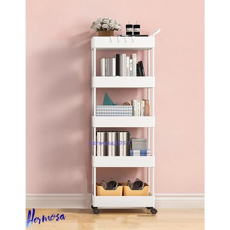 今日のイベント 新商品20%オフ キッチンワゴン キッチンラック キャスター付き カラー1 収納棚 すきま収納 収納ワゴン キッチン収納カート おしゃれ 収納ラック 13枚購入で200円OFF 7,668円