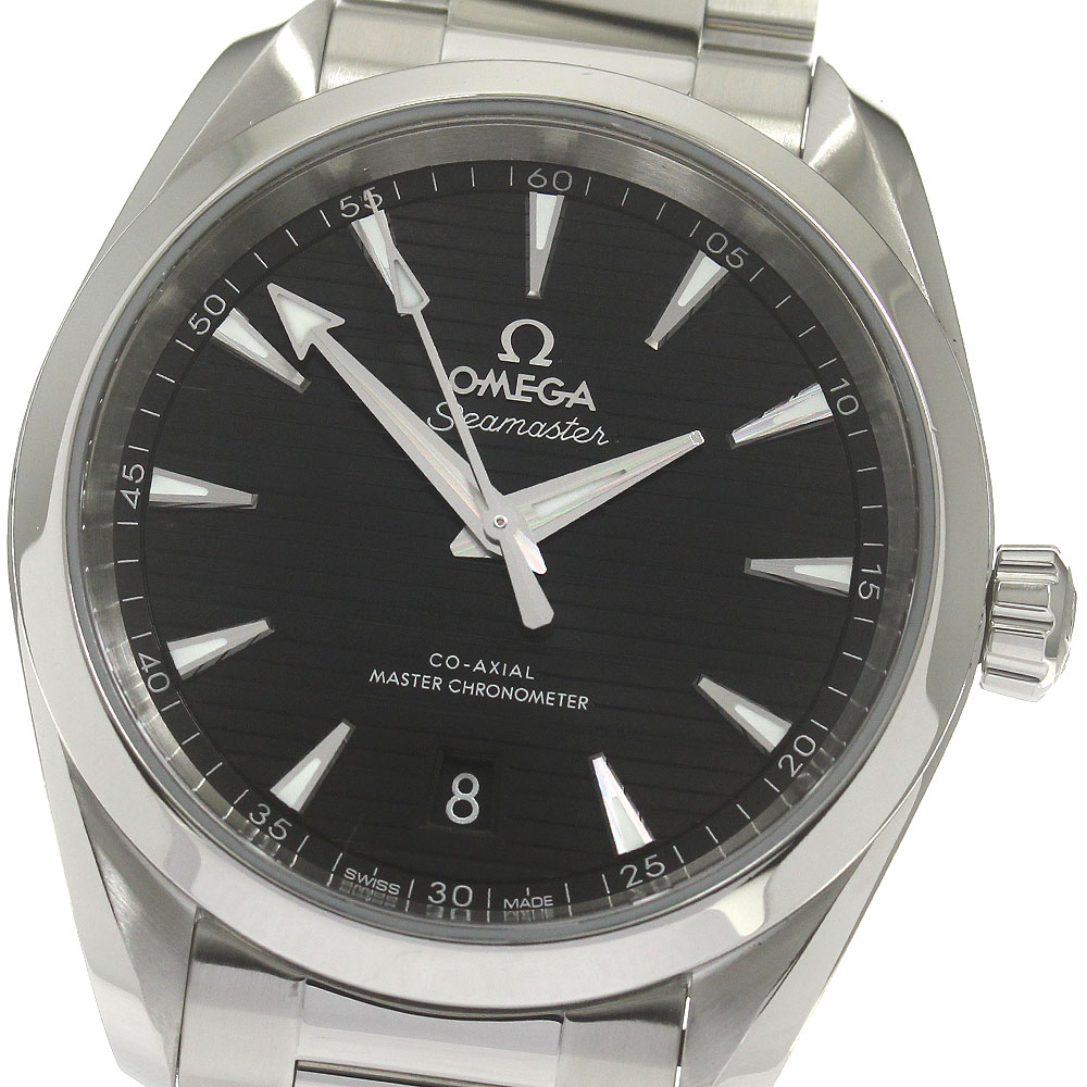 オメガ OMEGA 220.10.38.20.01.001 シーマスター アクアテラ マスタークロノメーター デイト 自動巻き メンズ 良品 保証書付き_860305【中古】