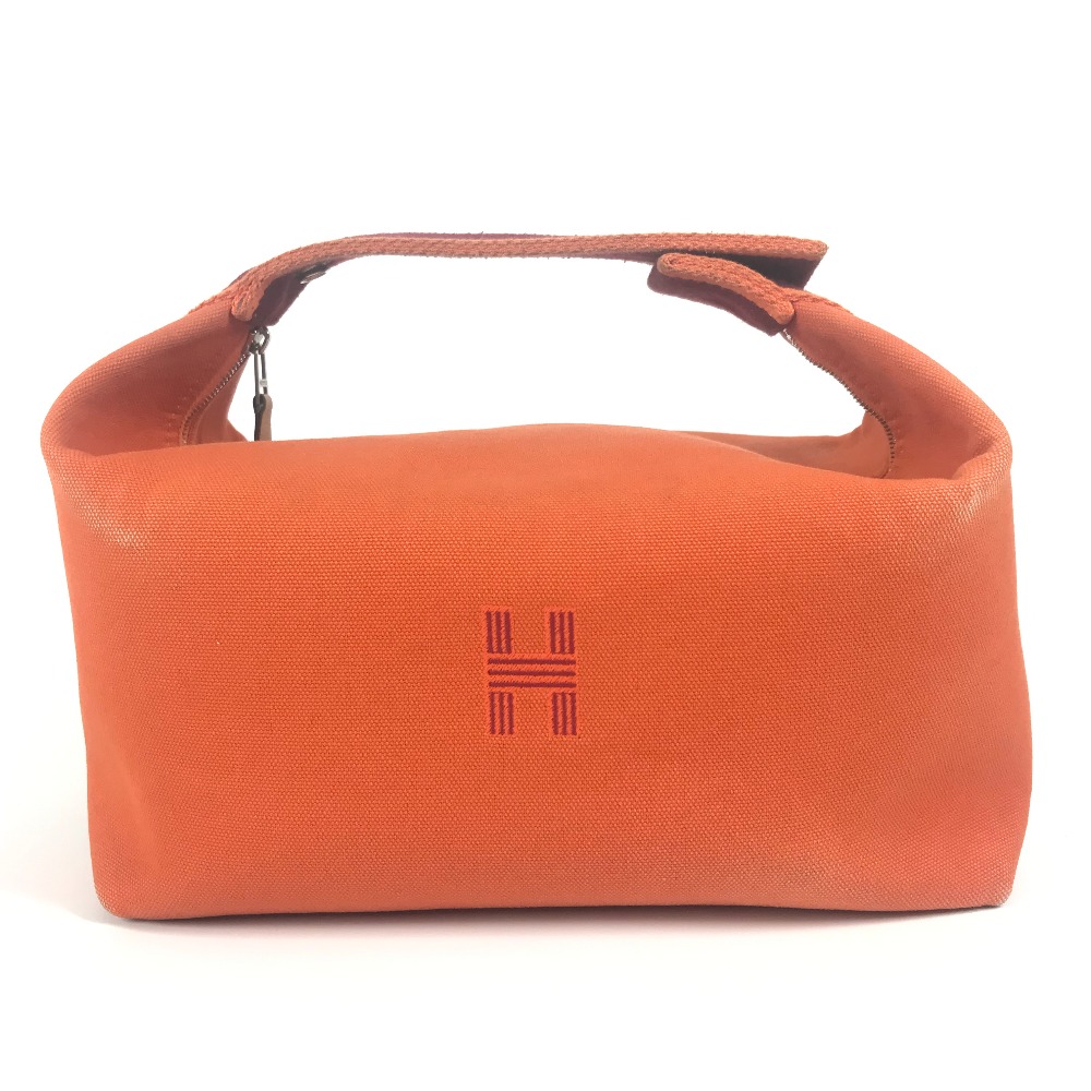 ハンドバッグ ブリッドアブラックGM カバン ポーチ バニティバッグ Hロゴ キャンバス オレンジ