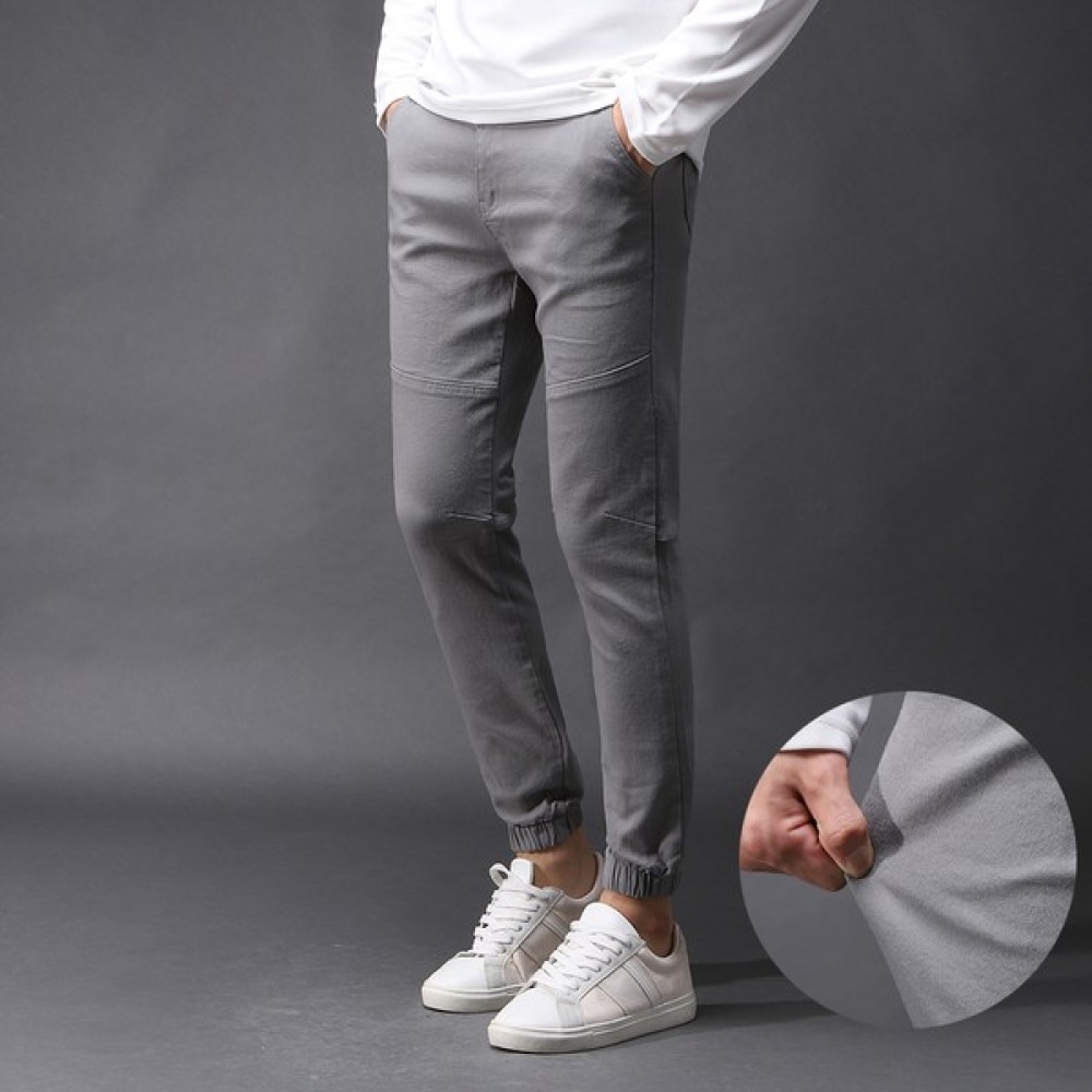 (Juans) ハーフバンディングフロント切開ラインスパンジョガーパンツ FICP7183