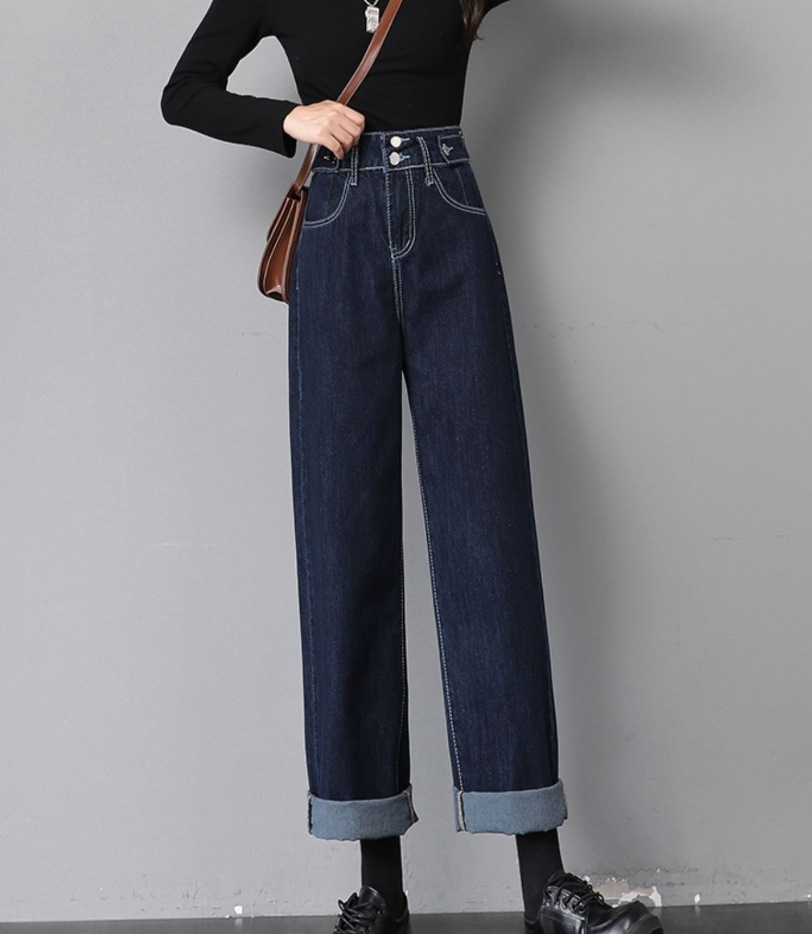 ボトムス デート モテアイテム クロップドパンツ デニムパンツ ハイウエスト 綿 デニム 可愛い きれいめ 上品 おしゃれ かっこいい 可愛い ラブリー キュート ガーリー クール モード系