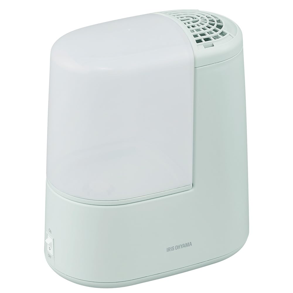 アイリスオーヤマ(IRIS OHYAMA) 加湿器 スチーム式(加熱式) 加湿量 260ml タンク容量 2.4L 7畳 9時間連続加湿 アロマ対応 小型 卓上 デスク用 AHM-H26B-G フォグ