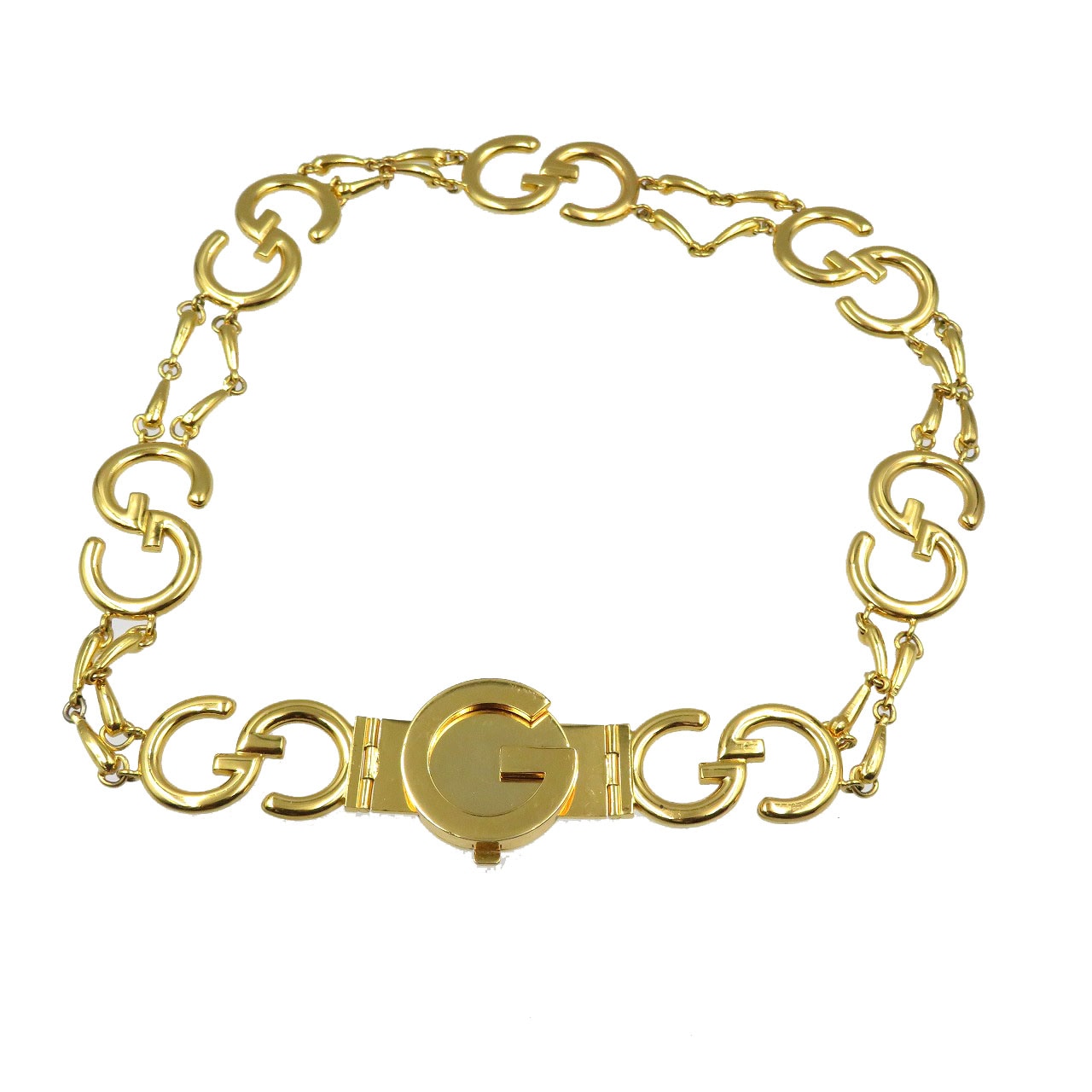 ベルト メタル/メタル ゴールド 0115【中古】 レディース 55,000円