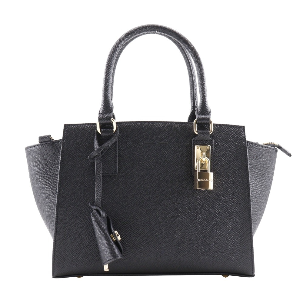 サマンサマイン ハンドバッグ レザー 黒 レディース 中古品