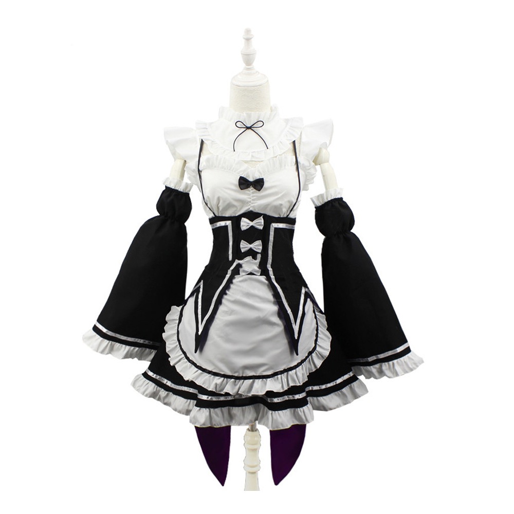 ゼロから始める異世界生活 レムラム コスプレ衣装 双子メイド服 浴衣 コスチューム 変装 イベント仮装 制服 コスプレウィング 日常服 キャラクター ステージ服 夏祭 ハロウィン　Ｍ-2004