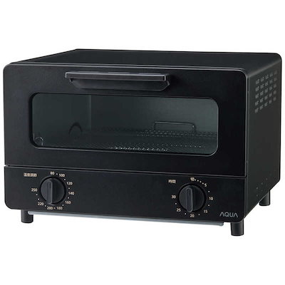 アクア　AQUA　オーブントースター AQUA 1200W/食パン4枚 ブラック　AQT-CS14T-K
