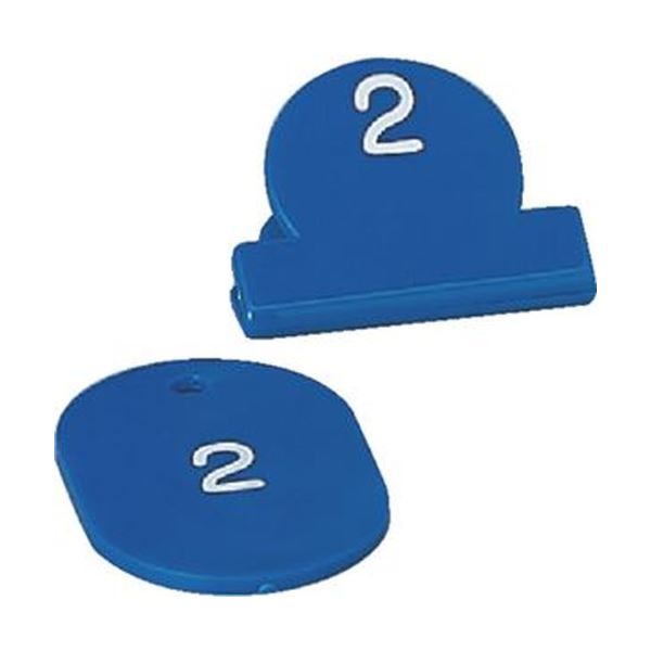 （まとめ）TRUSCO 親子札 110 青TOFD10-B 1箱（10組）[x5セット]