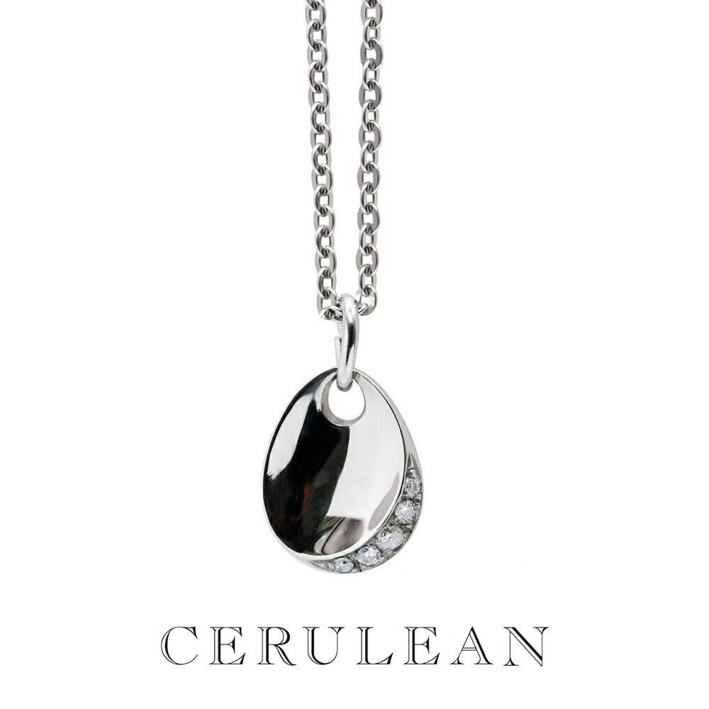 CERULEAN セルリアン ネックレス しずく型 レディース ダイヤモンド 0.04ct 日本製 ダイヤ シンプル サージカルステンレス アレルギー対応 誕生日 彼女 妻 結婚記念日 ギフト クリス