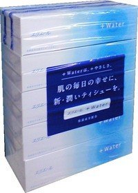 大王製紙:エリエールプラスウォーター ティッシュペーパー 180組5箱×10パック 10000347