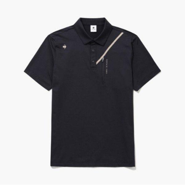 ゴルフ半袖Tシャツ KQF GQ121MTS32-BLCK 男性 イタリア素材 クーリング半袖Tシャツ / BLCK
