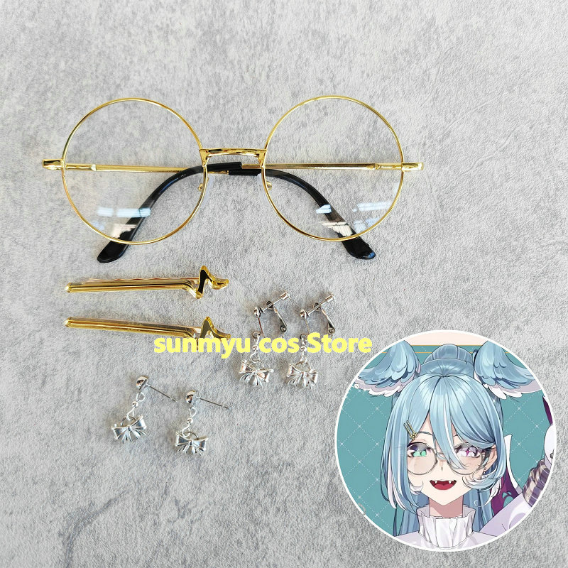 にじさんじ バーチャル エリーラ ペンドラ Elira Pendora イヤーリング＋ヘアピン＋眼鏡 コスプレ道具 アクセサリー