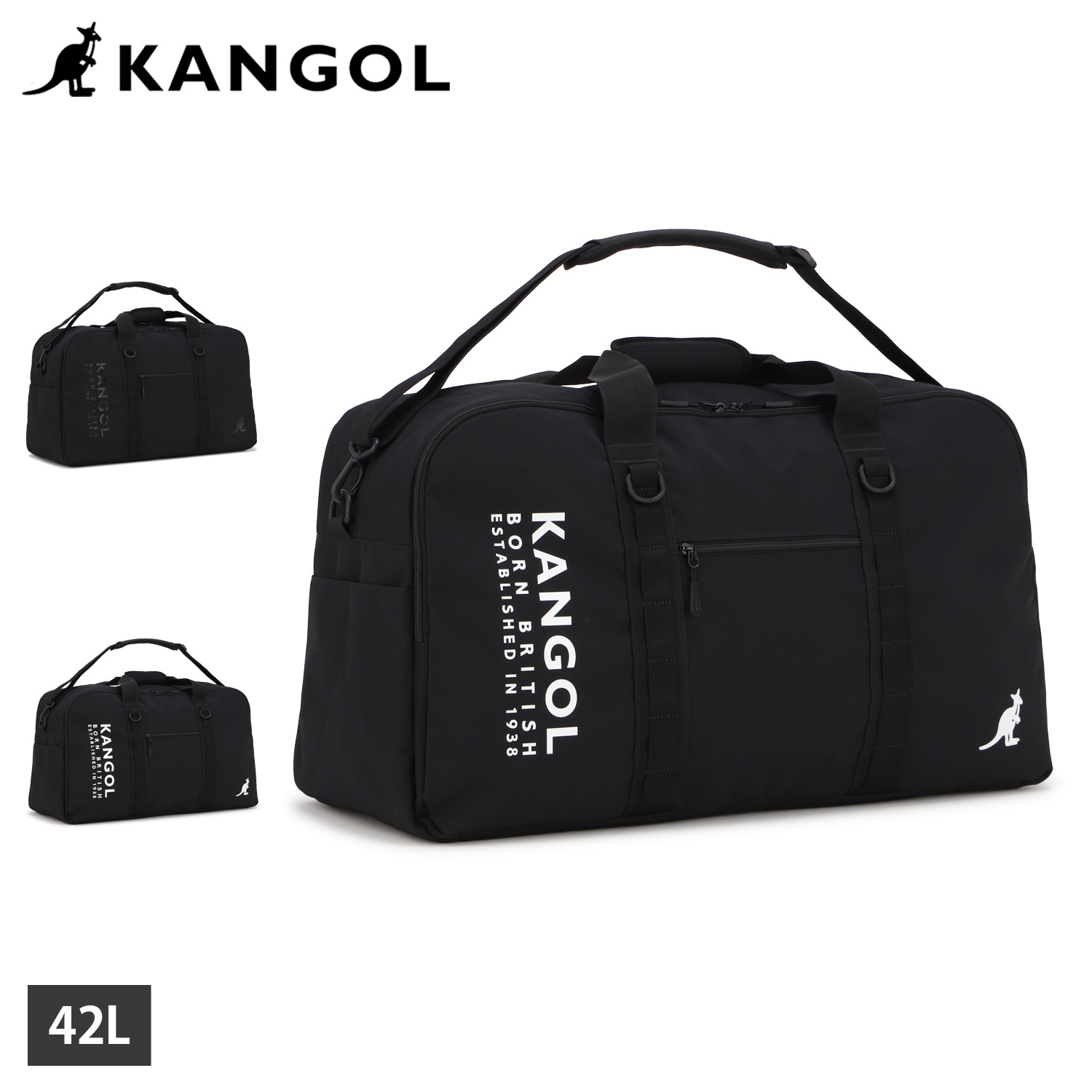 ボストンバッグ ショルダーバッグ メンズ レディース 42L 大容量 軽量 BURST ブラック ホワイト 黒 白 250-1506