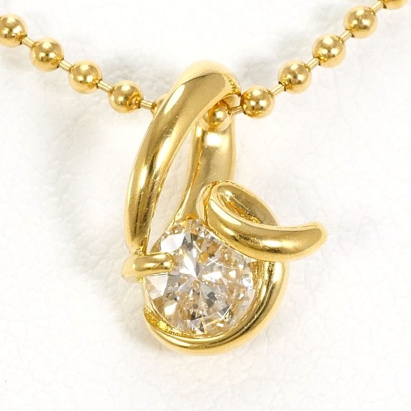 K18 18金 YG イエローゴールド ネックレス ダイヤ 0.25 鑑別書 ジュエリー 中古