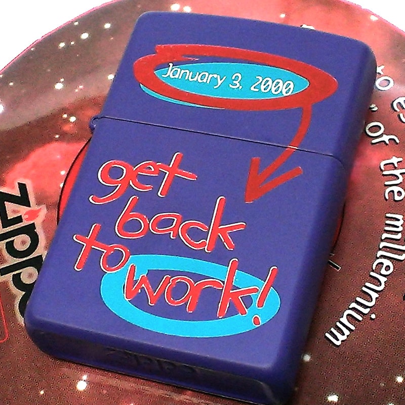 ZIPPO ライター 1999年製 1点物 カナダ製 廃盤 ミレニアム 艶消しパープル オンタリオ製 レア ジッポ おしゃれ ポップ 珍しい ヴィンテージ 未使用品 ビンテージ 絶版 プレゼント