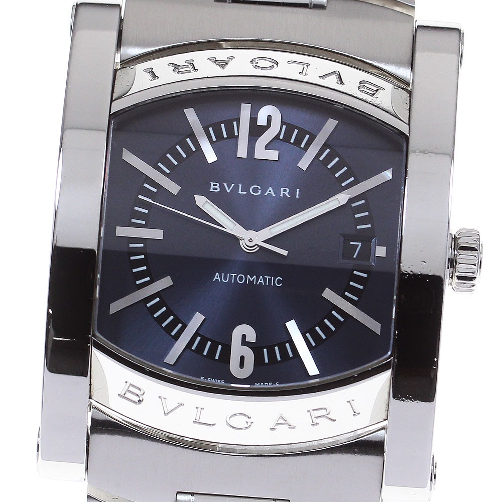 ブルガリ BVLGARI AA48S アショーマ デイト 自動巻き メンズ 箱付き_817248【中古】