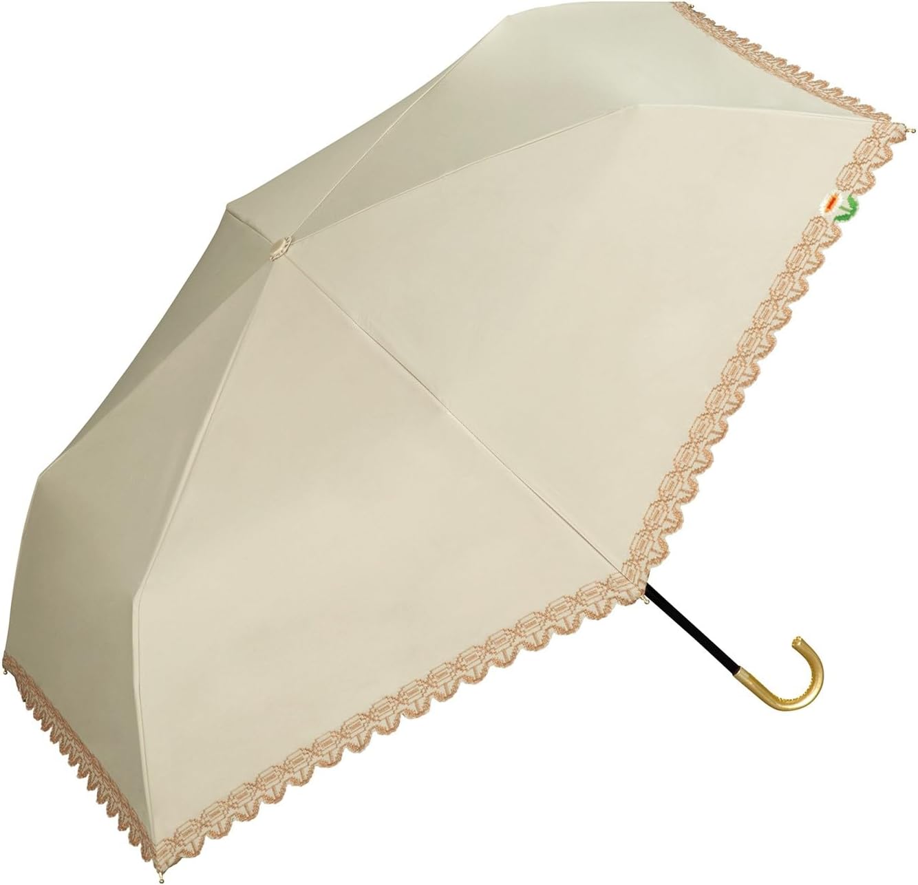 2025 Wpc. 日傘 遮光アイテムスカラップ刺繍 スーパーマリオブラザーズ ベージュ 遮光率100%/UVカット率100%/・UPF50＋/遮熱/晴雨兼 ィース 任天堂 801-ND08-102