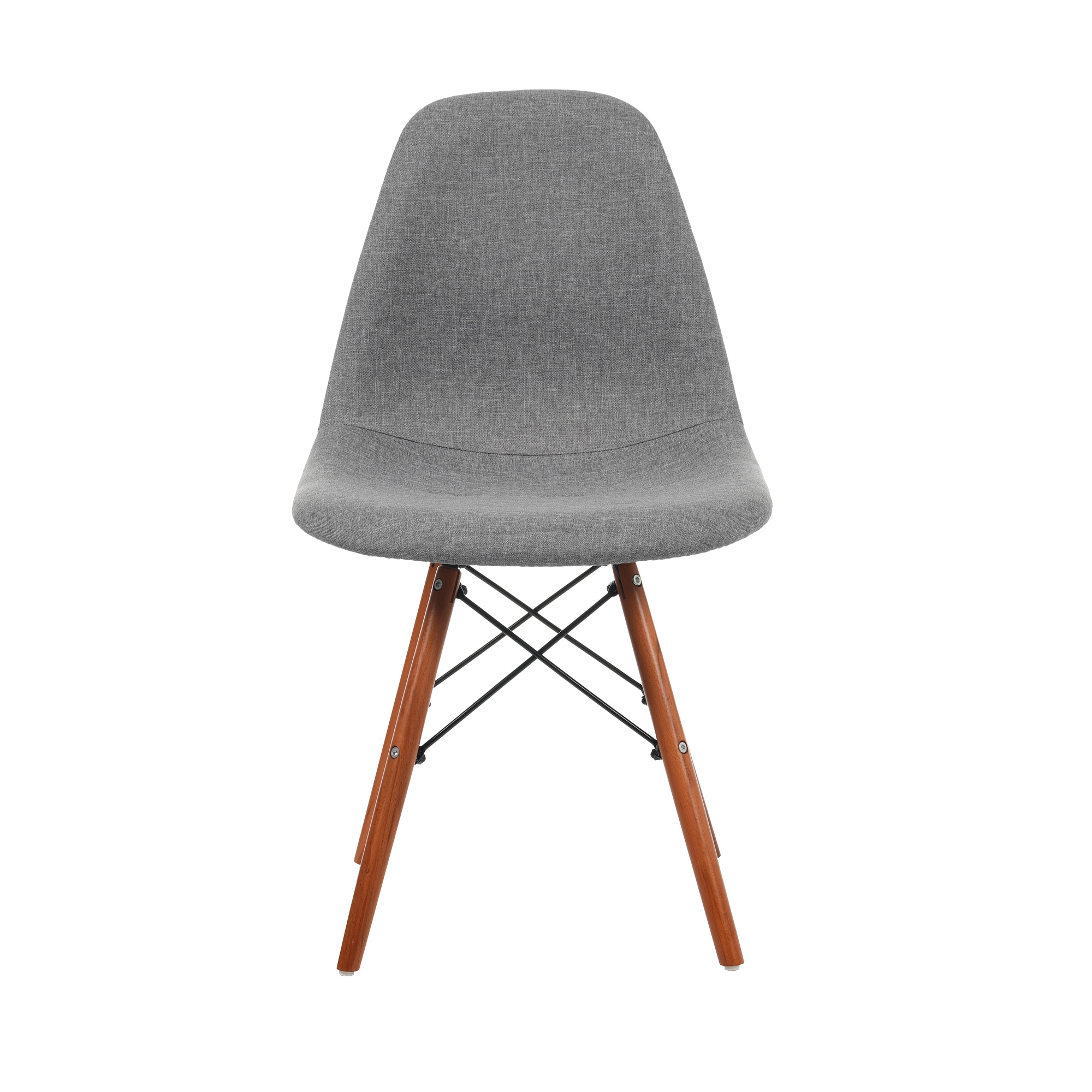【国内出荷-送.料.無.料】【グレー座面＆ブラウン脚】【ファブリック】イームズチェアリプロダクトダイニングチェアDSWeamesダイニングチェアーイームズ椅子イームズチェアイームズチェアーDSWチェア
