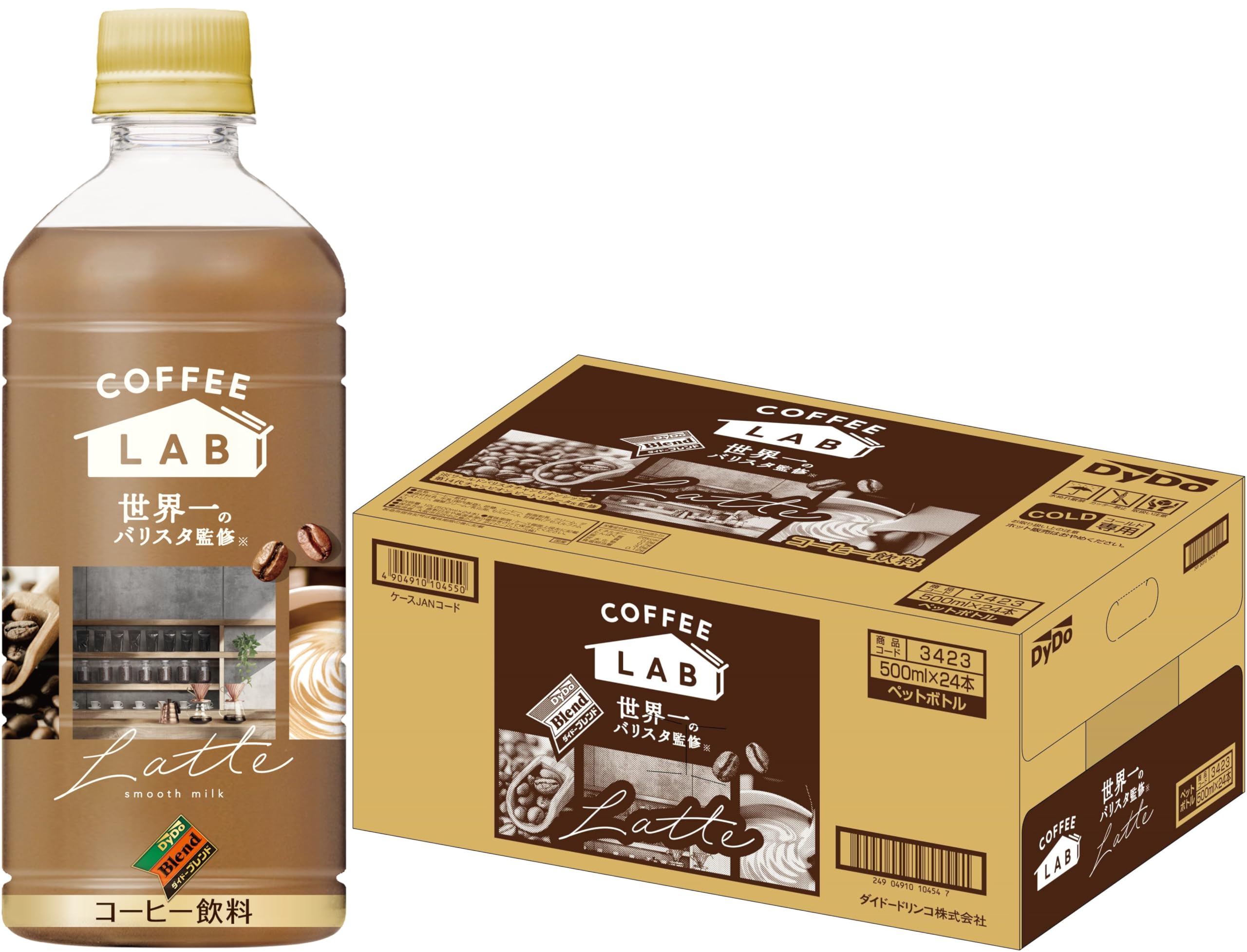 【全国送料無料】 ダイドー ブレンド ラテ 世界一のバリスタ監修 500ml x 24本