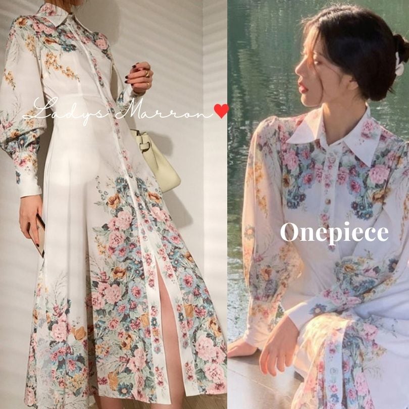 新製品 花柄ワンピ 花柄ワンピース レトロワンピース 韓国 レディース お呼ばれワンピース はながら 春ワンピース 個性的ワンピース シャツワンピース ロングワンピース 花柄 襟付き 春 秋 長袖 ロ 4,713円