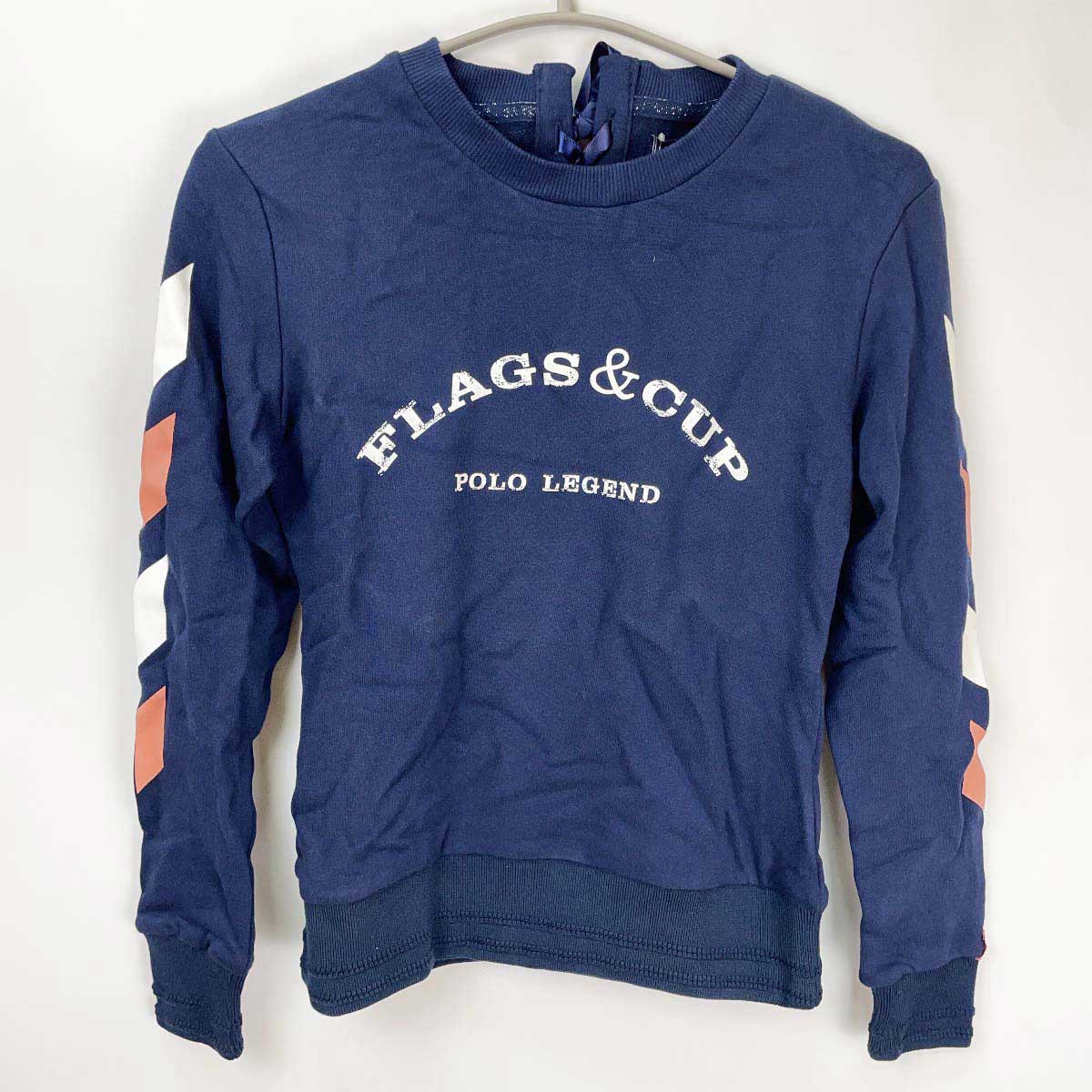 【中古・未使用品】FLAGS & CUP CALANCA スウェット ダム カランカ ライティング S ネイビー レディース 乗馬 馬術