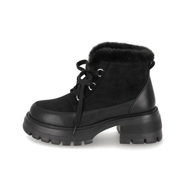 軽量クッション起毛チャンキー女性用ブーツ1XWA74XD-GN