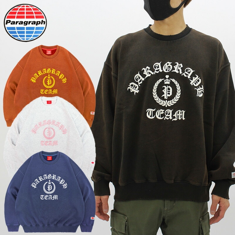 パラグラフ CLOISTER BLACK LOGO CREW SWEAT NO.08-027/ ロゴ クルー スウェット トレーナー メンズ レディース カットソー [AA]