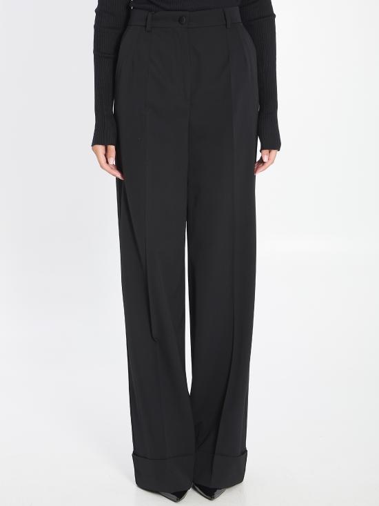 DOLCE & GABBANA Women Straight Pants FTBM0T BLACK
