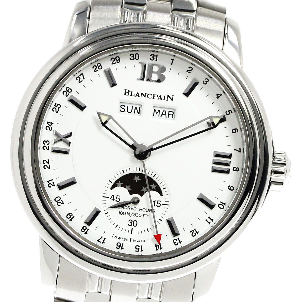 ブランパン Blancpain 2763 レマン トリプルカレンダー ムーンフェイズ 自動巻き メンズ 良品 箱保証書付き_793527【中古】
