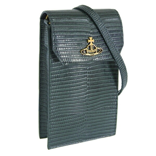 ヴィヴィアンウエストウッド バッグ レディース ショルダーバッグ グリーン LIZARD PHONE BAG 53030019UL004FM409 VIVIENNE WESTWOOD