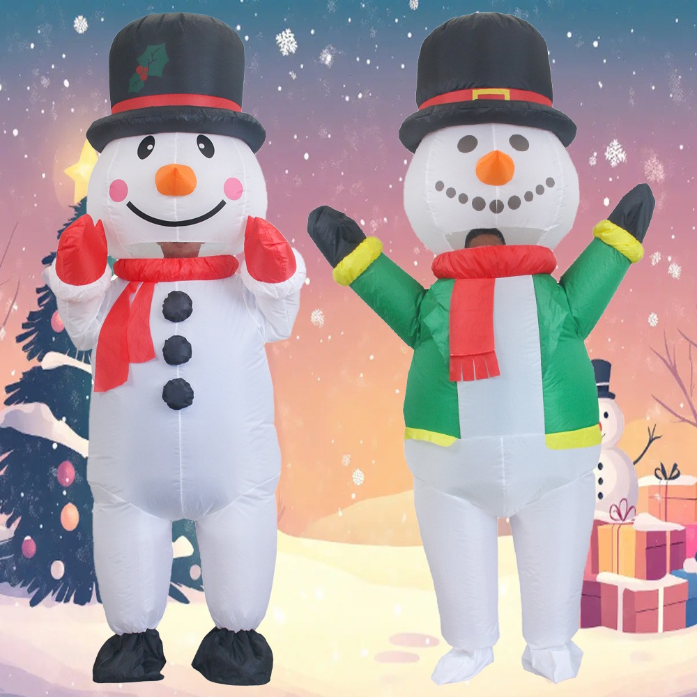 【速達!】クリスマスの雪だるまの空気入れ衣装ステージでクリスマスの雪だるまが空気入れを怪演