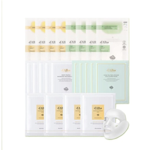 【パック総合パッケージ／全22枚入り】 フェイスマスク 5種セット（ナリッシング＋シカ＋ダブル2種＋リフテンション）