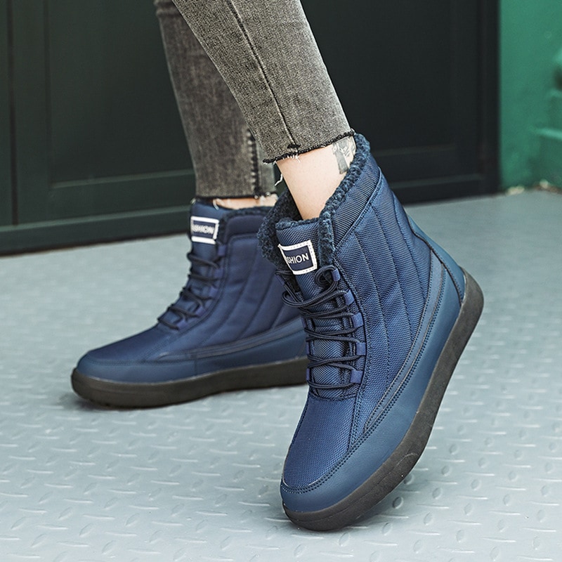 高級な質感 スノーブーツ ボアブーツ スノーシューズ レースアップ メンズ 滑らない 防寒 暖かい おしゃれ 北海道 防滑 撥水 冬用 靴 ファー付き